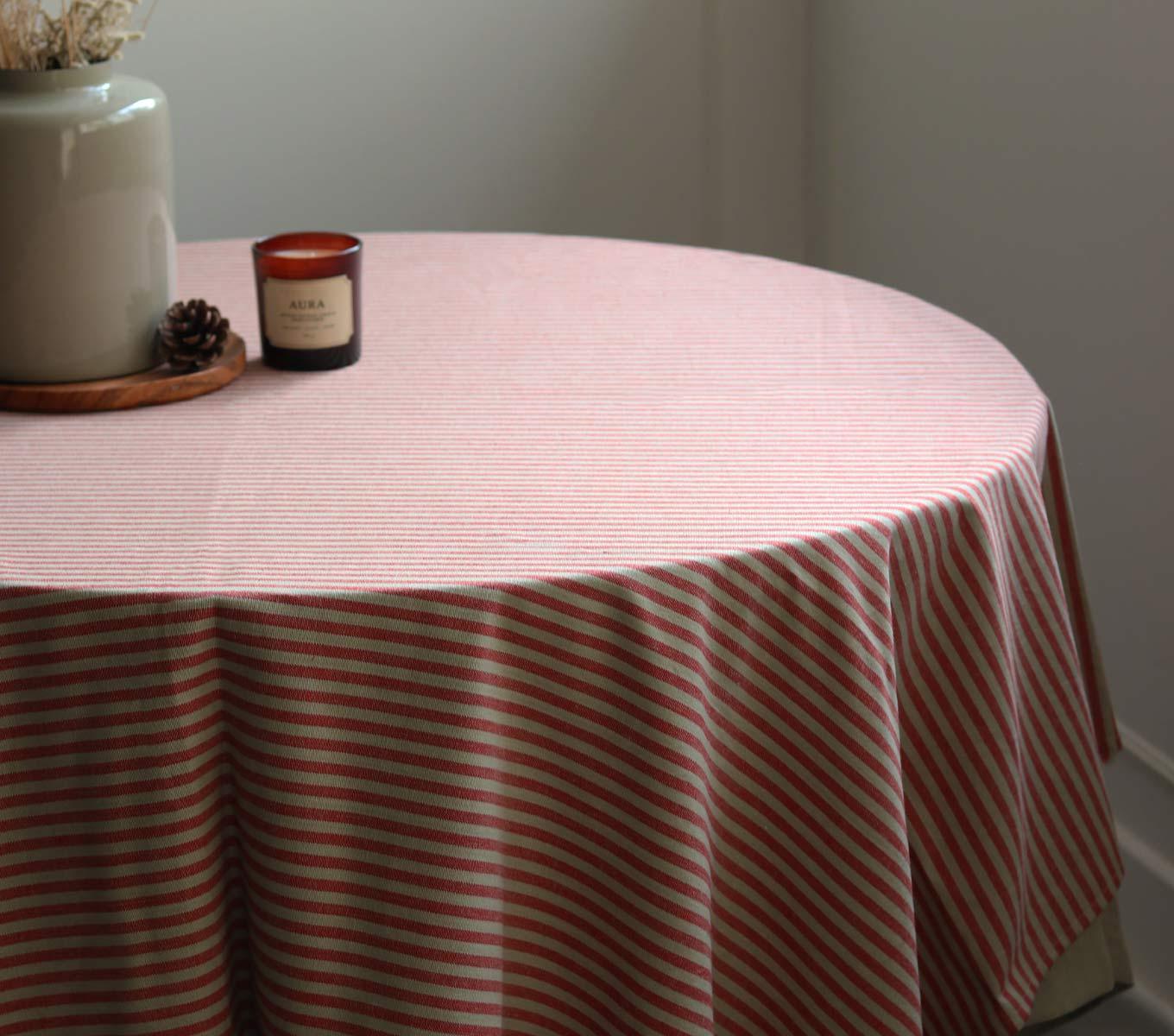 Nappa Dori table cloth in RED/TAUPE color